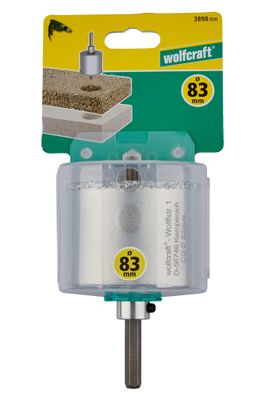 Scie trépan au carbure pour maçonnerie diamètre 83 mm WOLFCRAFT