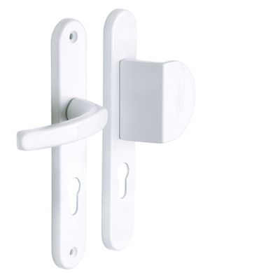 Poignées de porte palière Beverly blanc mat à cylindre ALPERTEC