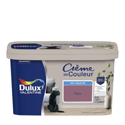 Peinture Crème De Couleur Mat Figue 2,5 L - DULUX VALENTINE