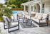 Salon de jardin PRADO aluminium beige/gris 5 places avec coussins - PROLOISIRS