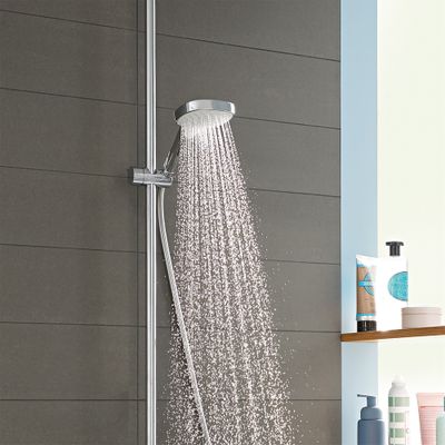 Colonne de douche thermostatique chromée Moventa E 230 EcoSmart - HANSGROHE