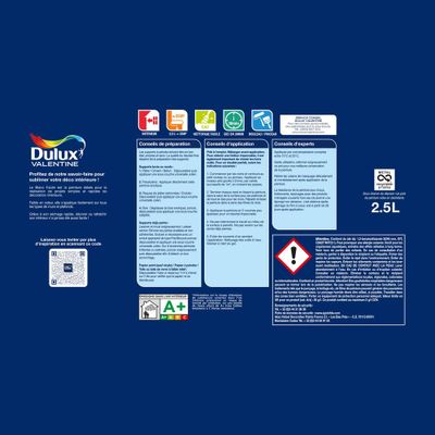 PEINTURE MULTI-SUPPORTS BLANC FACILE BLANC BC SATIN 2,5L - DULUX VALENTINE