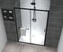 Porte de douche coulissante 140x195 cm profilé noir verre transparent 6 mm Serenity - OCEA