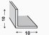 Cornière égale PVC blanc 10 x 10 mm 1 m CQFD