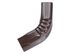 Coude frontal intérieur aluminium marron 60 x 80 mm pour gouttière EDILIANS