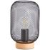 Lampe à poser E27 Giada noir et bois 40W - BRILLIANT