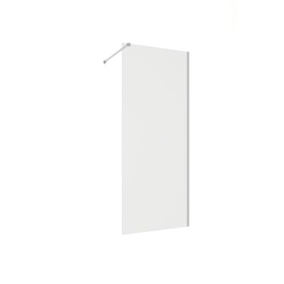 Paroi de douche à l'italienne 80x195 cm profilé chrome verre transparent 6 mm Serenity - OCEA