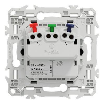 Prises affleurantes 2 pôles + terre Odace 2025 noir par 10 - SCHNEIDER ELECTRIC