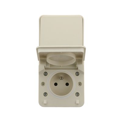 Va et Vient + Prise 2 pôles+terre étanche IP55 Cyklone verticale sable - DEBFLEX