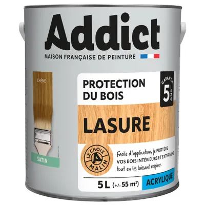 Lasure 5 ans chêne 5 L - ADDICT