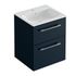 Meuble de salle de bains Selva 2 tiroirs 55 x 65 x 50 cm panneau de particules bleu mat - GEBERIT