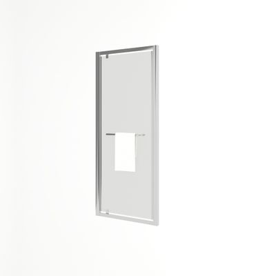 Porte de douche pivotante 90x195 cm profilé chrome verre transparent 6 mm Serenity - OCEA