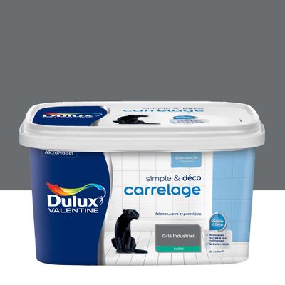 Peinture pour carrelage simple & déco Gris Industriel Satin 2 L - DULUX VALENTINE