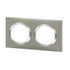 Plaque 2 postes inox brossé Dooxie - LEGRAND