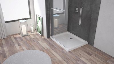 Receveur de douche 80x100 cm céramique blanc Meri - ONDEE