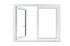 Fenêtre PVC blanc 2 vantaux H.115 x l.140 cm CLOSY