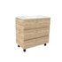 Meuble de salle de bains Timber 3 tiroirs L80 x H83 x P46 cm MDF chêne naturel + vasque céramique blanche - AURLANE
