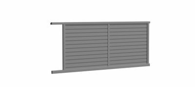 Portail coulissant aluminium ALIZEE l.3,50 x H.1,65 m gris  - PREFALU