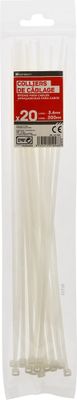 Colliers de serrage 3,6 x 300 mm transparent par 20