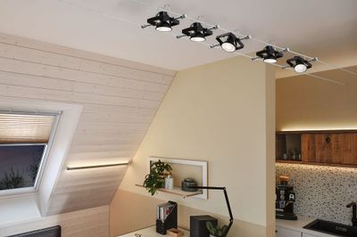 Ampoule LED GU5.3 noir 6.5 W = 445 lumens blanc chaud - PAULMANN