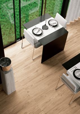 Carrelage sol intérieur effet bois noyer NWOOD ép 10 mm 20 x 120 cm rectifié paquet de 1,44 m² HERBERIA