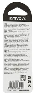 Porte embout et douilles 2 en 1 pour embout hexa 6,35 et douille carré 1/4 TIVOLY