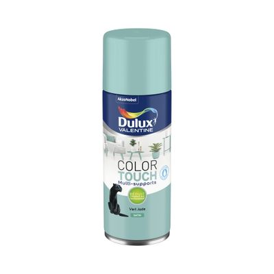 Bombe de peinture Color Touch vert Jade satin 400 mL - DULUX VALENTINE