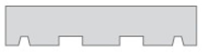 Couvre-mur plat 100 x 30 x 4 cm gris SAS