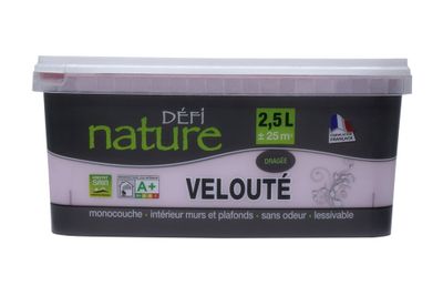 Peinture naturelle murale Dragée velours 2,5 L - DEFI NATURE