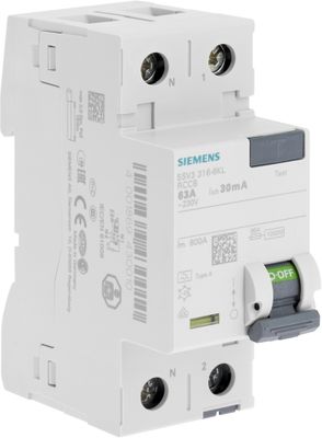 Interrupteur différentiel 63A 2 pôles 30mA type A SIEMENS