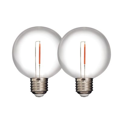 Ampoules globe pour guirlande LED E27 55 lumens blanc chaud par 2 - TIBELEC