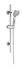 Barre de douche avec douchette stop-eau monojet chromée 100 mm Pit-stop ESSEBAGNO