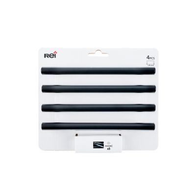 Poignée de meuble cylindrique inox noir mat entraxe 128 mm par 4 REI