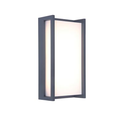 Applique extérieur LED Qubo gris IP54 1100 lumens blanc chaud - COREP