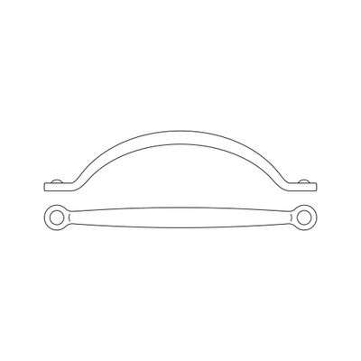 Poignée de meuble noir mat entraxe 160 mm REI