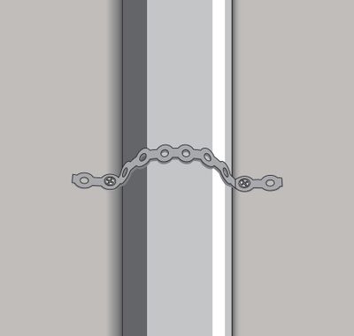 Rouleau de feuillard prépercé 17 x 0,80 mm L 10 m pour gaines DESA