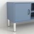 Pied carré 40 x 40 mm hauteur 300 mm aluminium mat REI