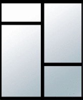 Verrière Concorde Profil Noir Sablé Vitrage Verre Clair L. 865 mm x H. 1125mm YKARIO
