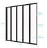 Pare-baignoire 5 volets pivotants noir mat 143 X 125 cm Five AURLANE