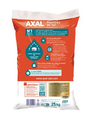 Sel régénérant pour adoucisseur 25 kg AXAL