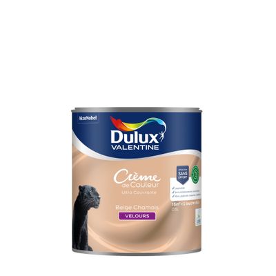 Peinture crème de couleur Beige Chamois velours 0,5L - DULUX VALENTINE