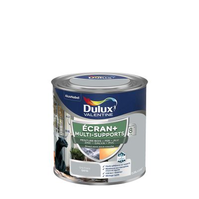 Peinture Ecran+ Multi-supports Dulux Valentine Satin Gris Franc 0,25 L