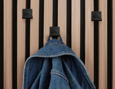 Crochets en métal noir mat  30 x 31 x 23 mm pour panneaux acoustiques mural par 2 REI