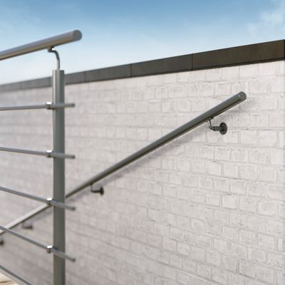 Main courante New Rondo - Aluminium thermolaqué RAL 7016 -  L 2,00 m - SOGEM