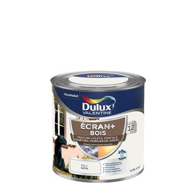 Peinture Ecran+ Bois  Satin Blanc 250 mL - DULUX VALENTINE