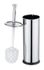 Porte-brosse WC acier inox brillant