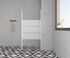 Paroi de douche latérale fixe 90x185 cm profilé blanc verre sérigraphié 4 mm Primera - OCEA
