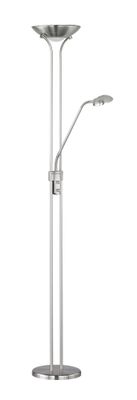 Lampadaire LED Spock nickel  2200 + 500 lumens blanc chaud - REALITY