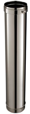 Tubage rigide inox 100 cm avec collier diamètre 150 mm POUJOULAT