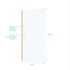 Paroi de douche latérale fixe 90x200 cm profilé or verre transparent 6 mm Rolling - AURLANE
